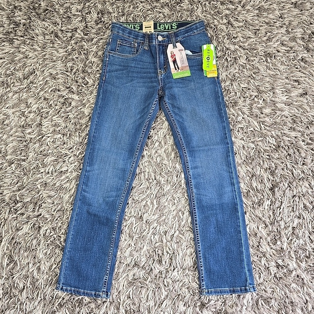 Levis 511 Slim Boys Jeans Size 12 Reg 26x27 Eco Performance Stretch Medium Wash